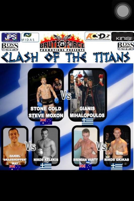 Poster image for Brute Force 21 Kickboxing Event Australia